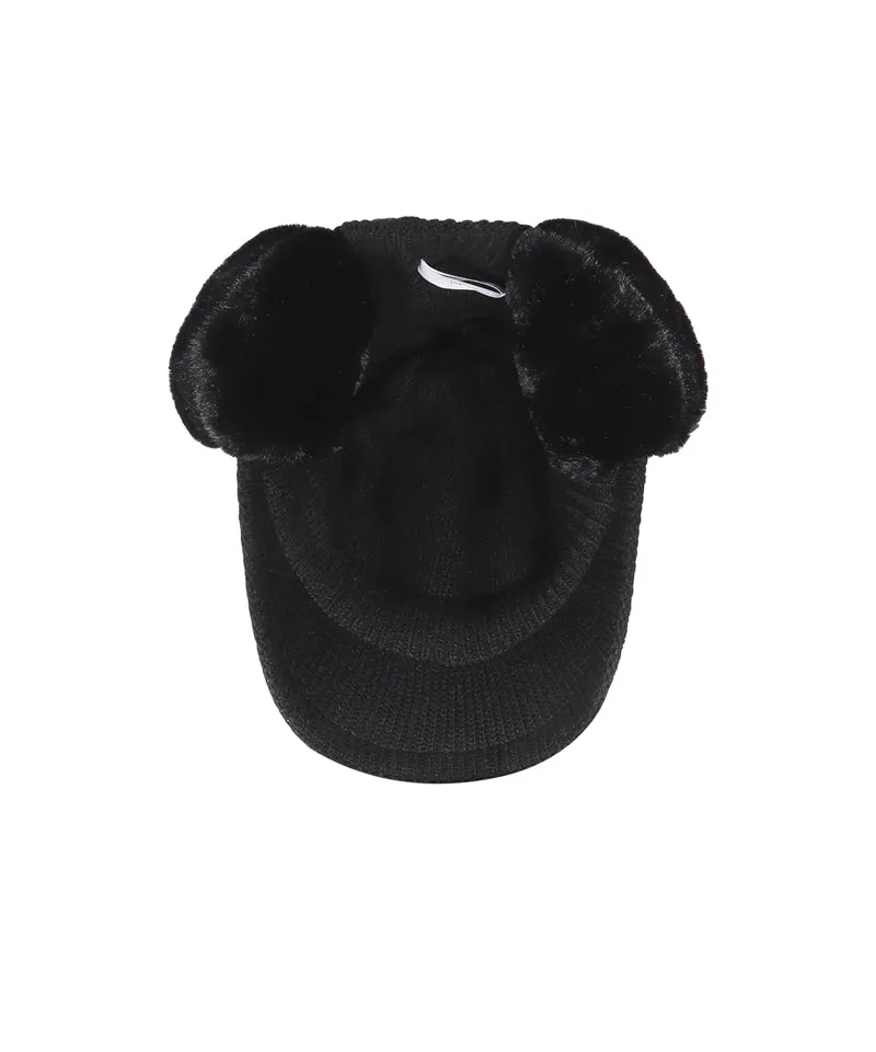 WideAngle: Co Integrated Earflap Knit Cap - Black
