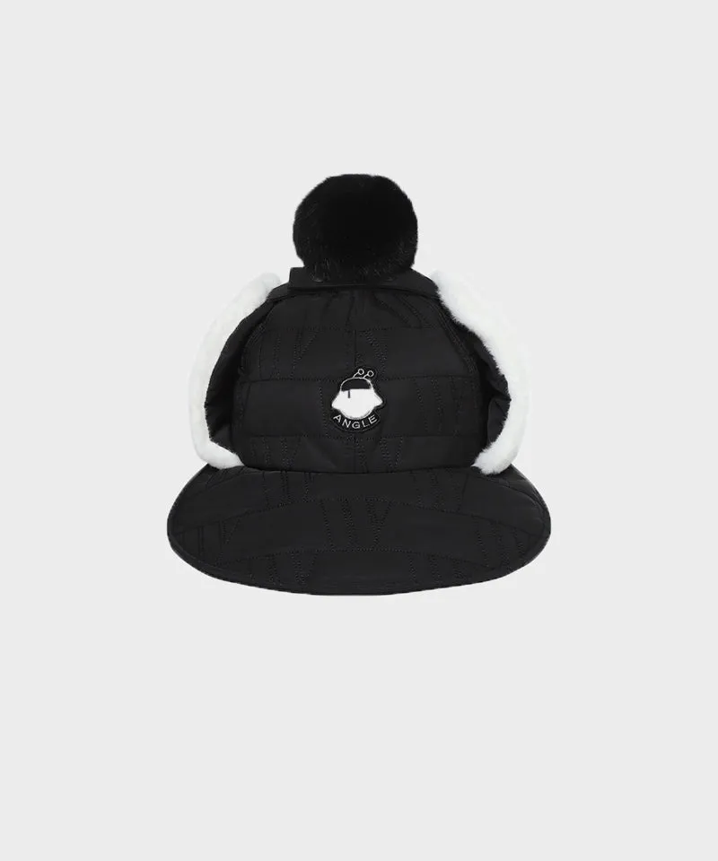WideAngle: Co Quilted Modified Earflap Cap L - Black