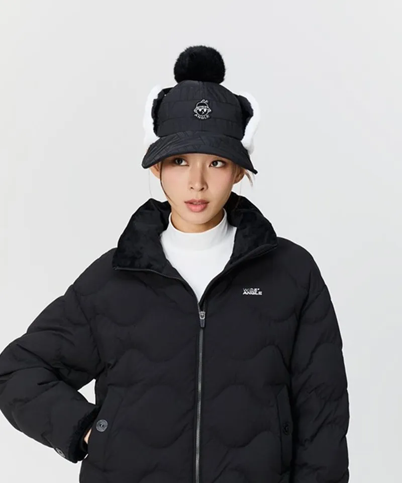 WideAngle: Co Quilted Modified Earflap Cap L - Black