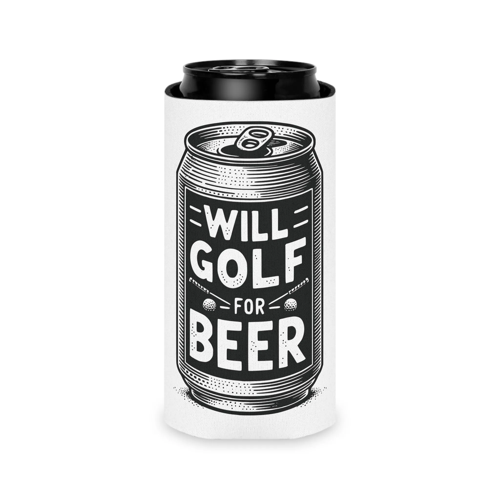 Will Golf for Beer Golf Can Cozy