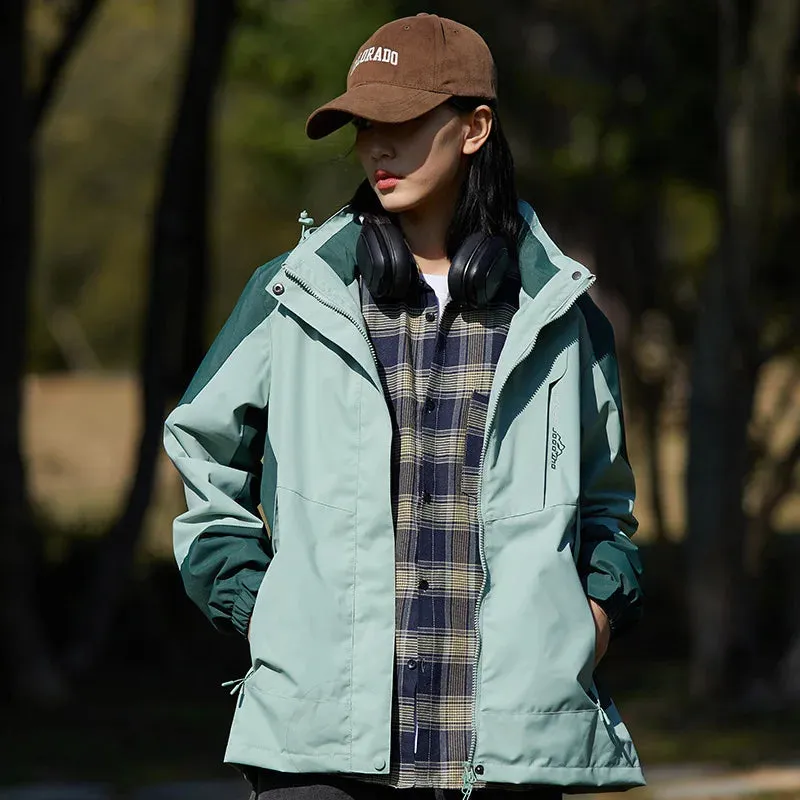 Windbreaker Hiking Jackets Women Outdoor Sports Clothes Waterproof Windproof Hiking Coat Reflective Zipper Climbing Rain