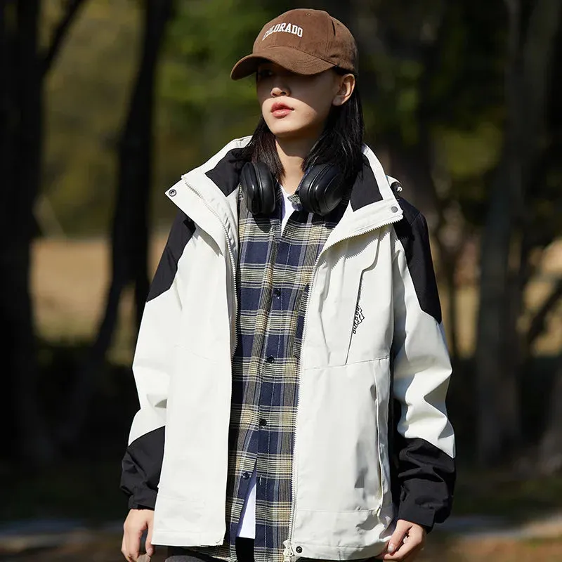 Windbreaker Hiking Jackets Women Outdoor Sports Clothes Waterproof Windproof Hiking Coat Reflective Zipper Climbing Rain
