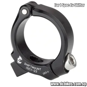 Wolf Tooth ShiftMount Clamp For Mounting Shimano I Spec EV Shifter to MTB Handlebar - 22.2mm Black Clamp (1 Piece)