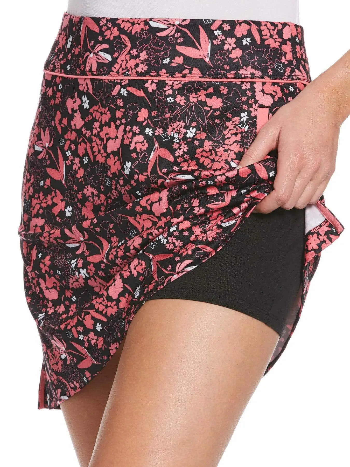 Womens Allover Mini Floral Print Skort