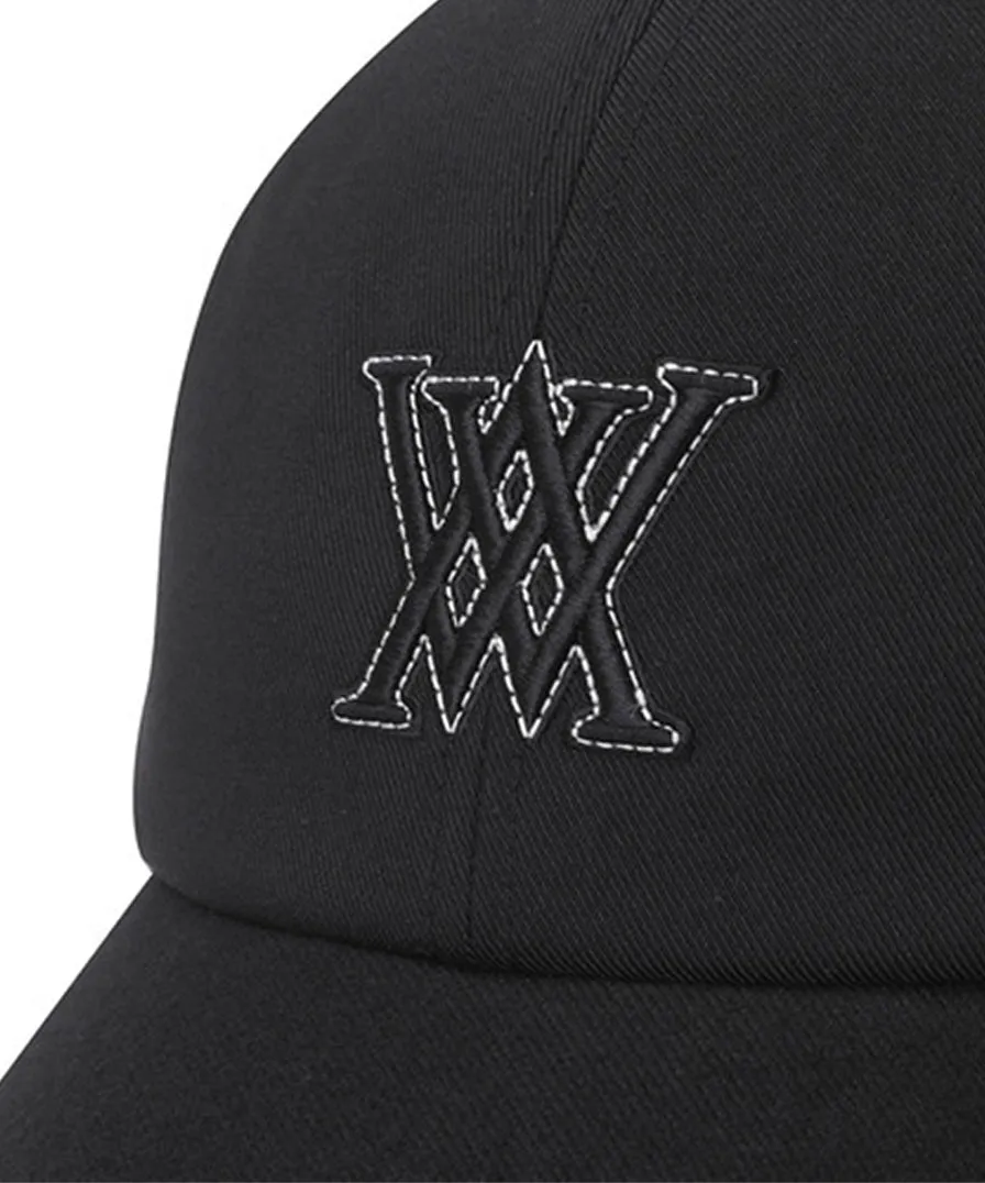 Women's Circle Point Ball Cap - Black