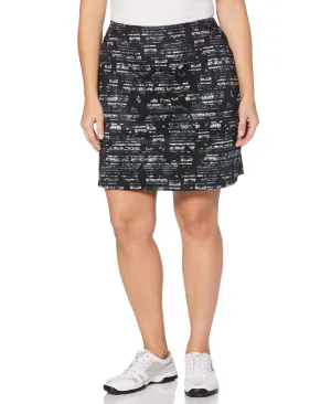 Womens Plus Floral Printed Skort