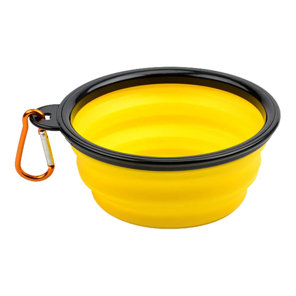Yellow Collapsible Dog Bowl