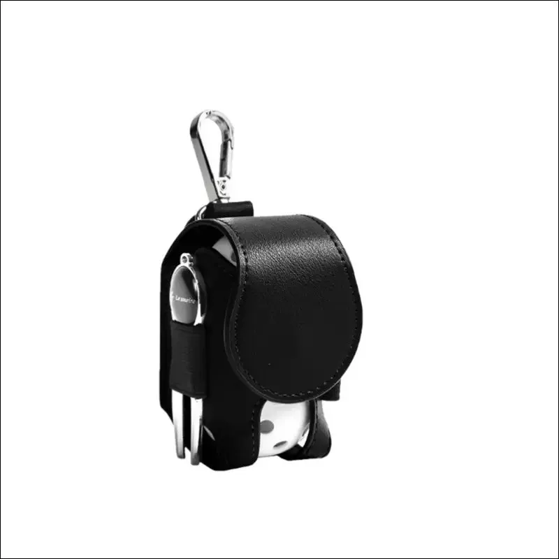 Yy high quality leather golf ball pouch bag outdoor leather golf ball pouch golf ball waist bag