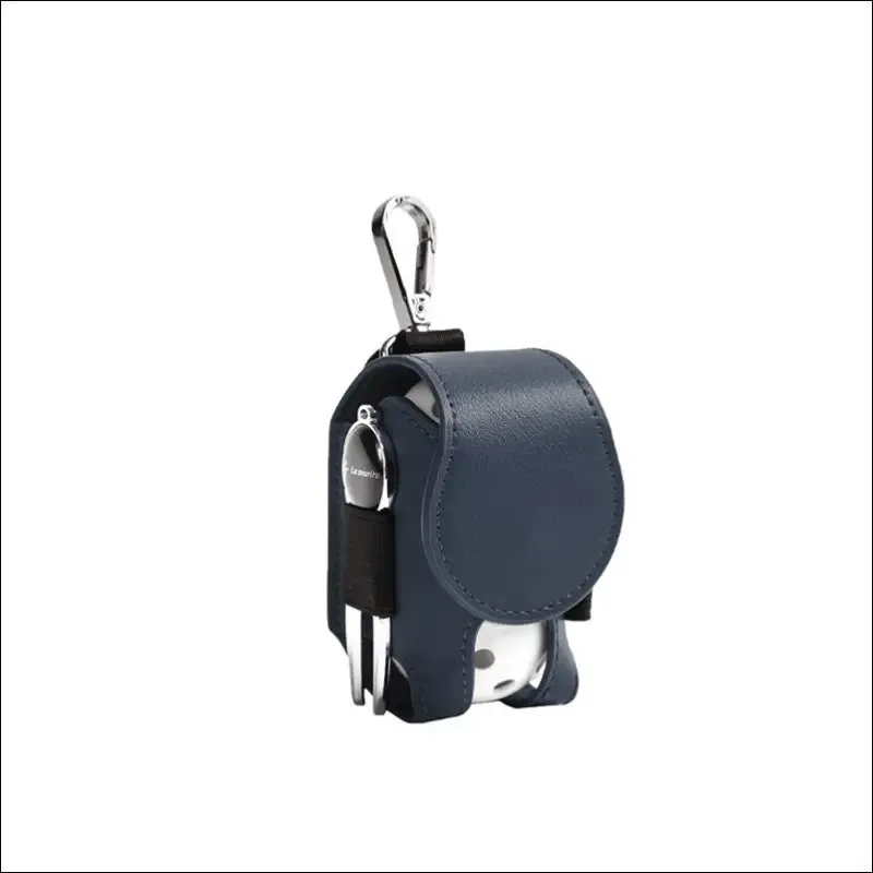 Yy high quality leather golf ball pouch bag outdoor leather golf ball pouch golf ball waist bag