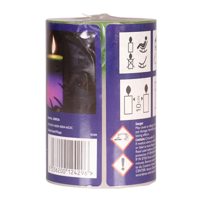 Zero in Citronella Colour Change Pillar Candle